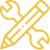wrench and pencil icon